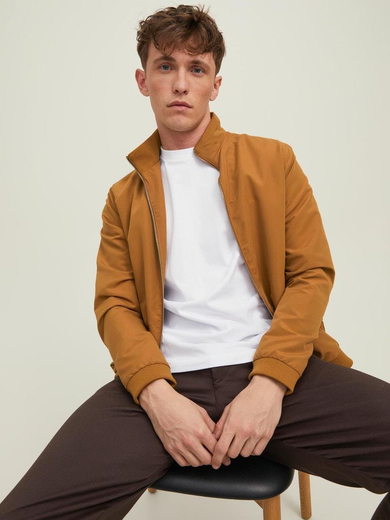 Jack & Jones Mens Jacket Long Sleeve Zip up Polyester Bomber Lightweight 12204277