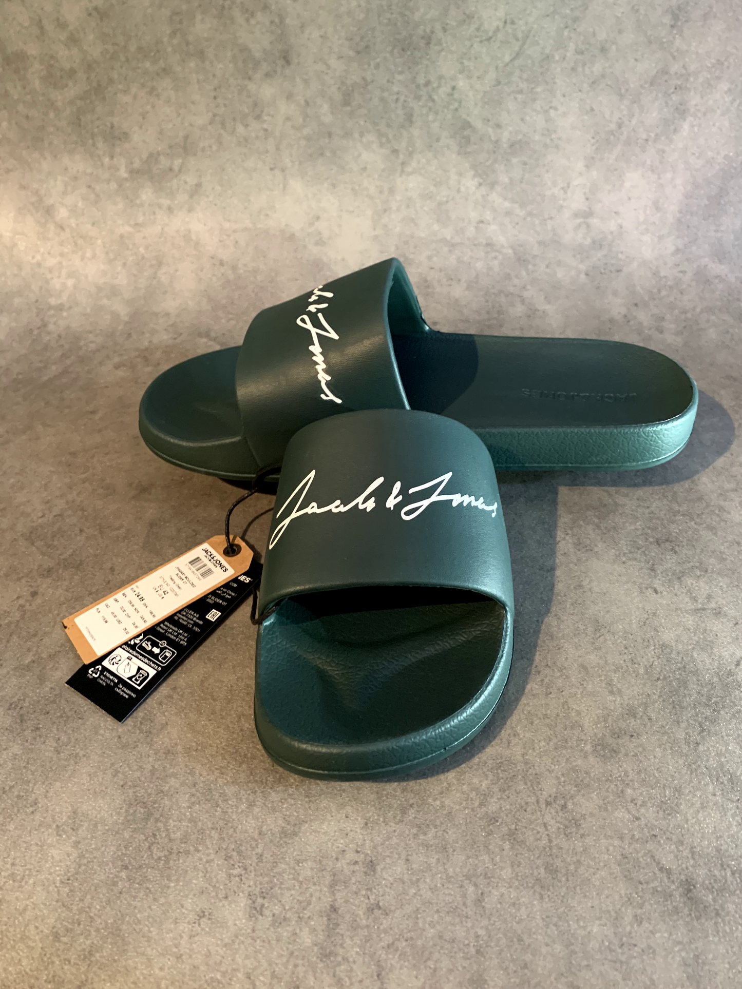 claquette jack&jones signature vert 12237361