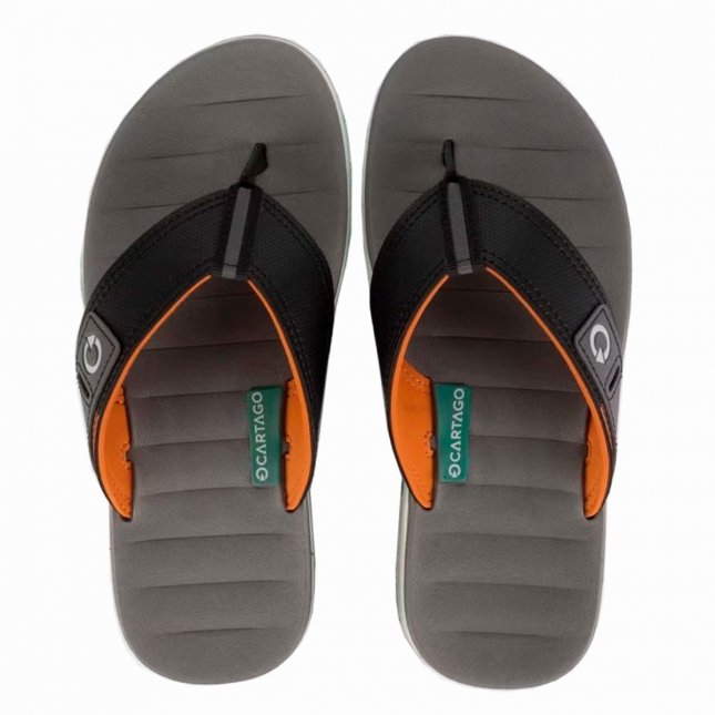 Cartago Malaga Flip Flops 10954 Gray Orange Green AT596