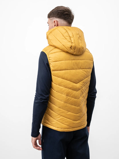 JACK &JONES Hero vest, 12211789-Harvest Gold CONTRAST ZIP Yellow