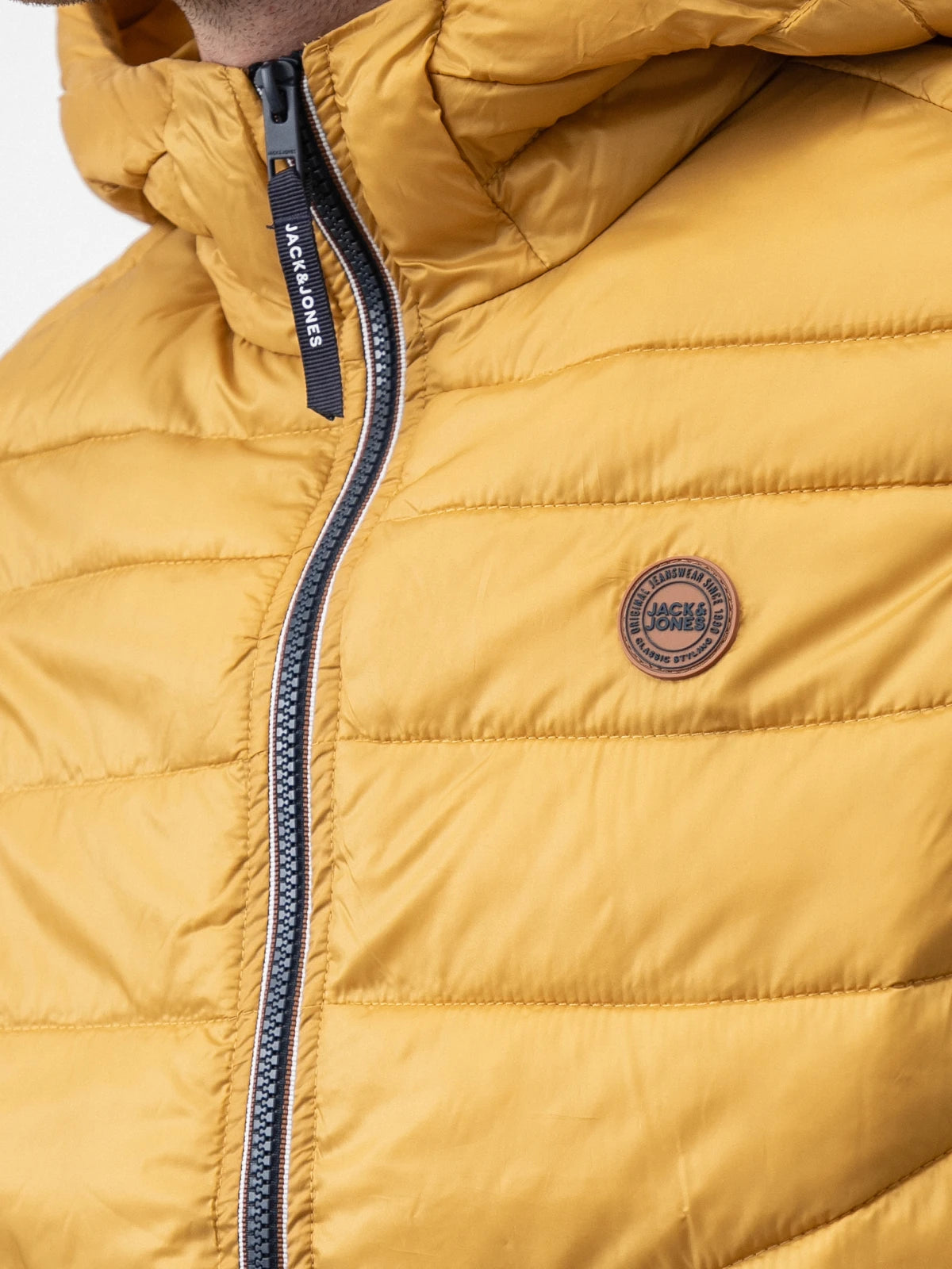 JACK &JONES Hero vest, 12211789-Harvest Gold CONTRAST ZIP Yellow