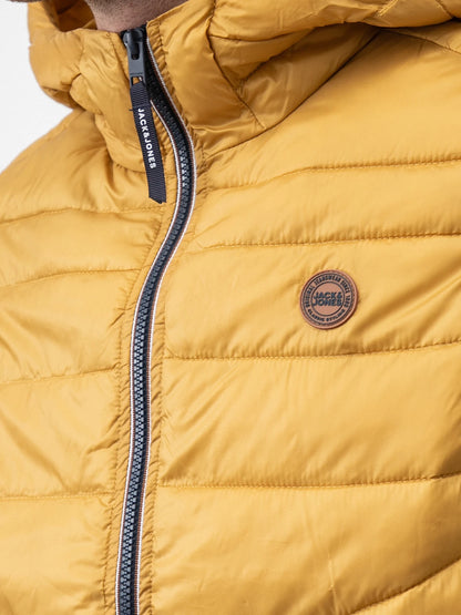 JACK &JONES Hero vest, 12211789-Harvest Gold CONTRAST ZIP Yellow