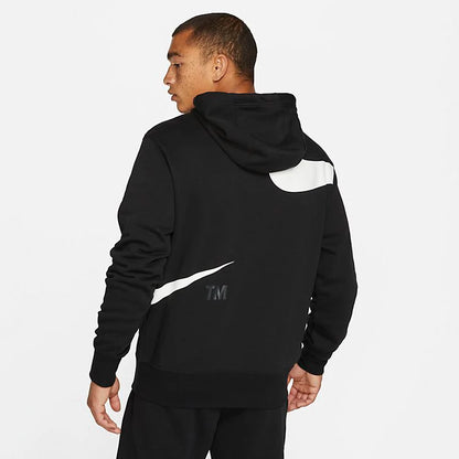 NikeSemi-Brushed Back Pullover Hoodie 'Black White'Men's dd6011-010