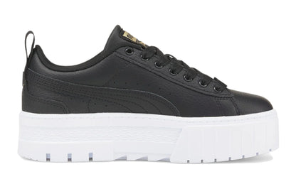 PUMA(GS) Mayze Leather 'Black Team Gold' 384527-02