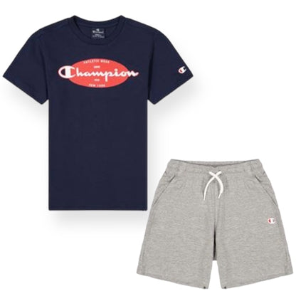 Champion Ensemble enfant avec short d'été 2 pièces bleu 306314 bs503