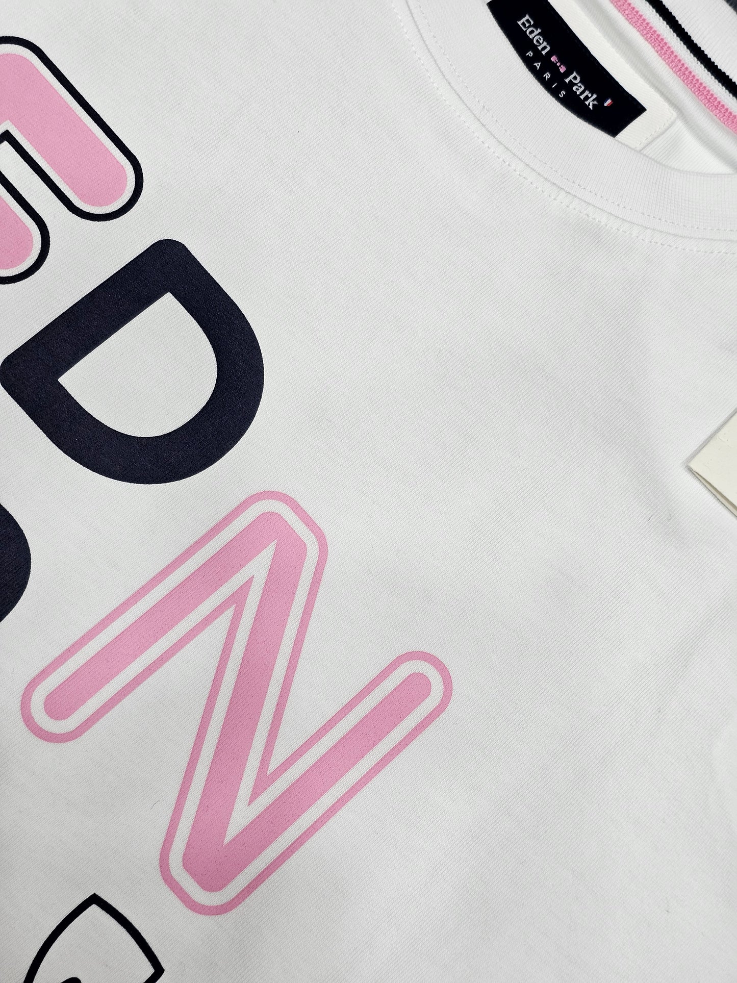 t-shirt eden park h22maitl0036 blanc