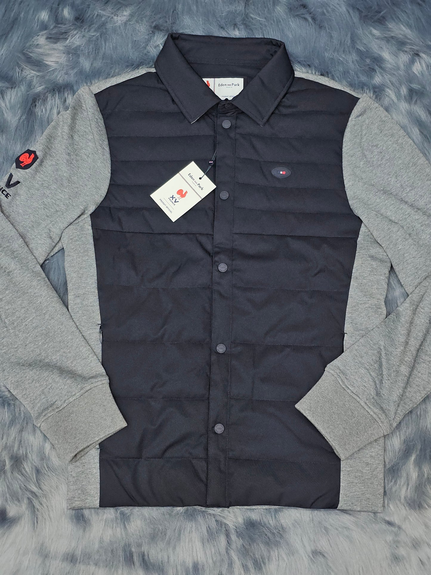 veste polo eden park bleu nuit /gris h23maisw0040