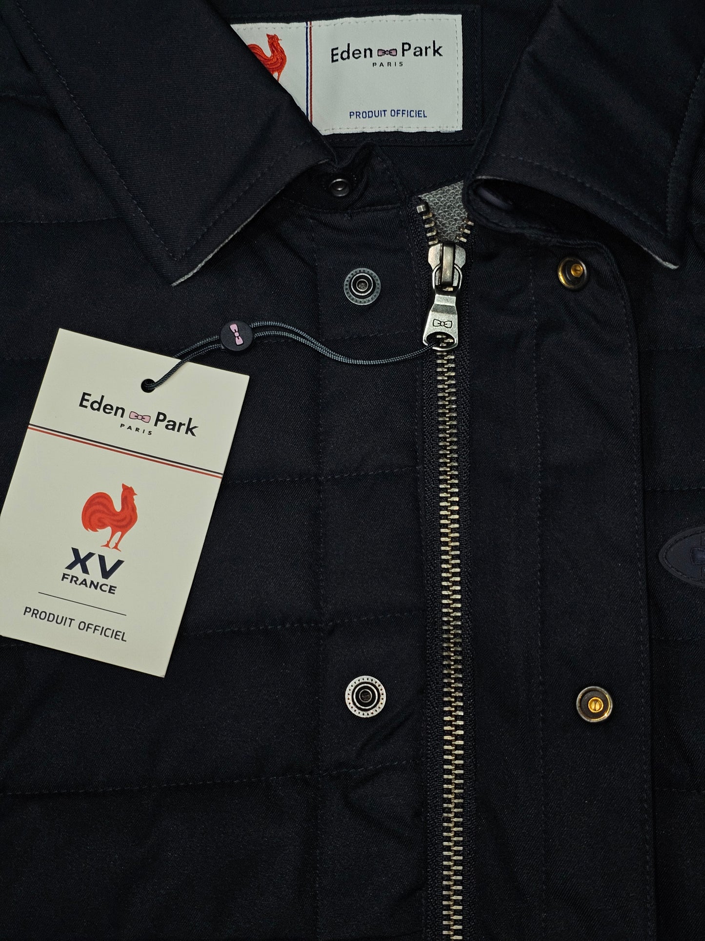 veste polo eden park bleu nuit /gris h23maisw0040