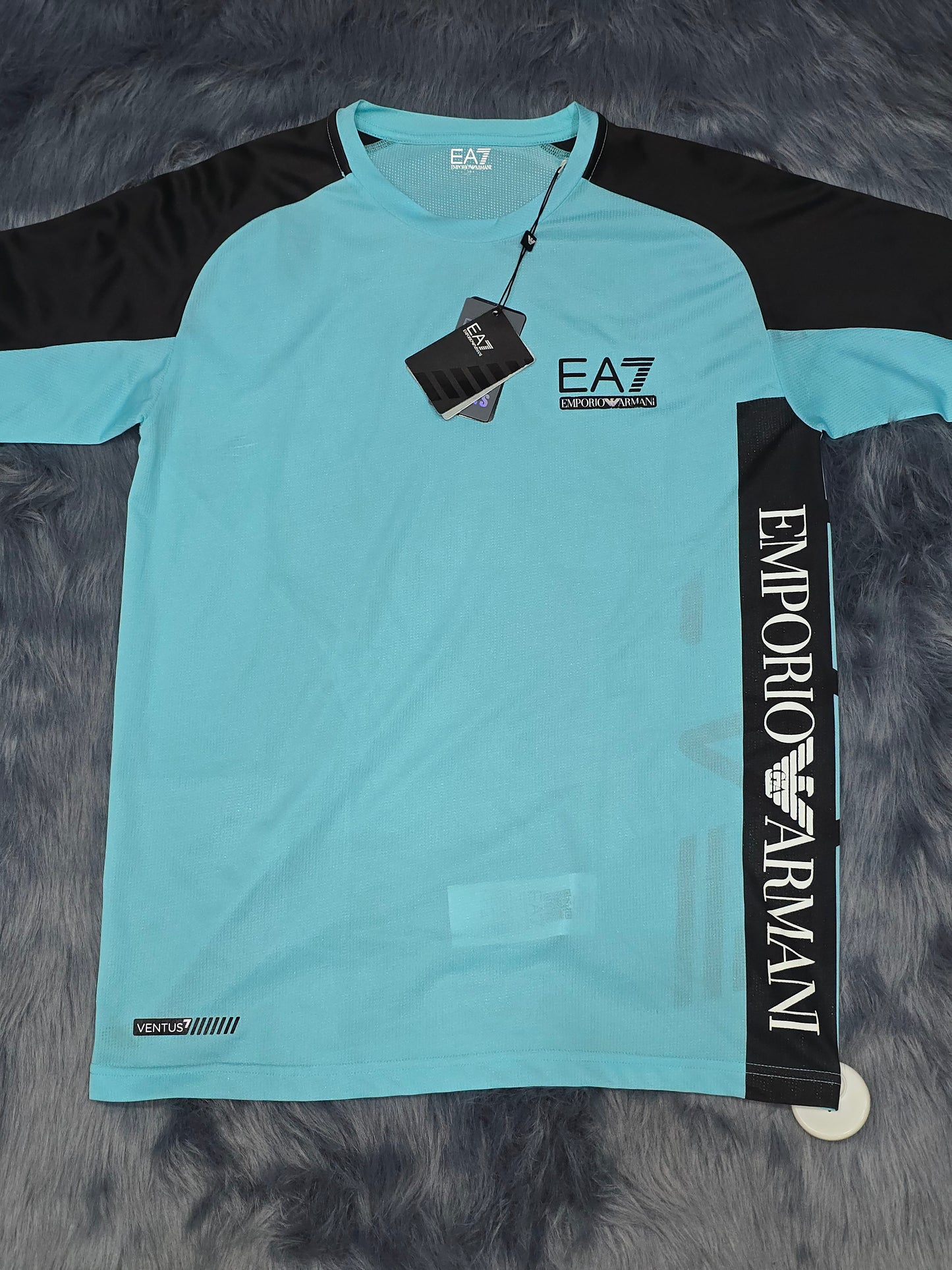 t-shirt Emporio Armani  3kp44 pj5uz bleu curacao