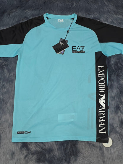t-shirt Emporio Armani  3kp44 pj5uz bleu curacao