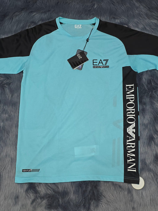 t-shirt Emporio Armani  3kp44 pj5uz bleu curacao