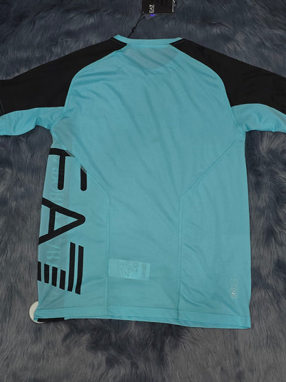 t-shirt Emporio Armani  3kp44 pj5uz bleu curacao