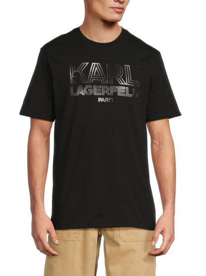 Karl Lagerfeld Paris T-shirt avec logo graphique lm6g02033 black