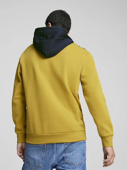 Puma Power Colorblock hooded sweatshirt mustard blue aviation 681731-21
