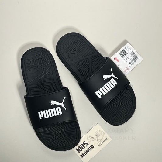 claquette puma noire et blanc  (389110 01)