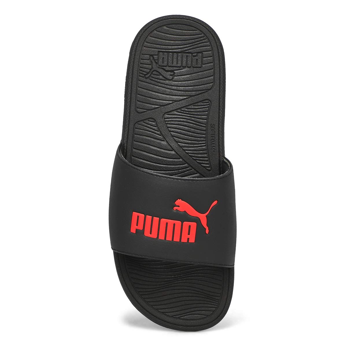 claquette puma noire et rouge  (389113-02)