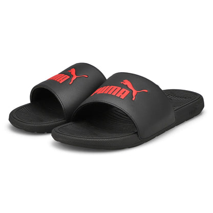 claquette puma noire et rouge  (389113-02)