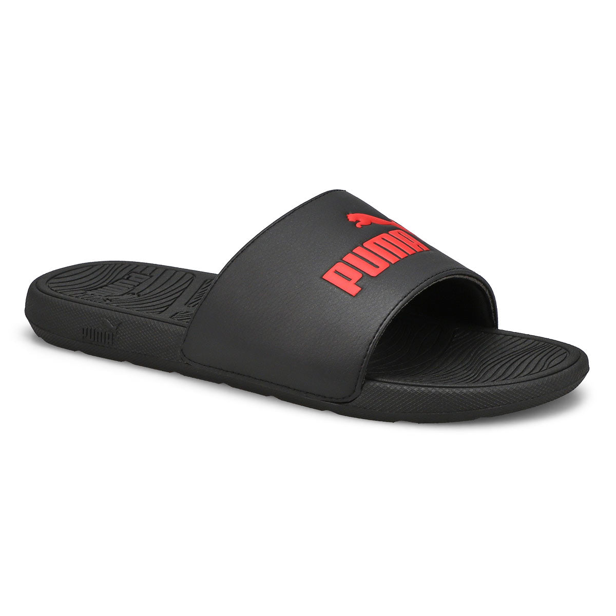 claquette puma noire et rouge  (389113-02)