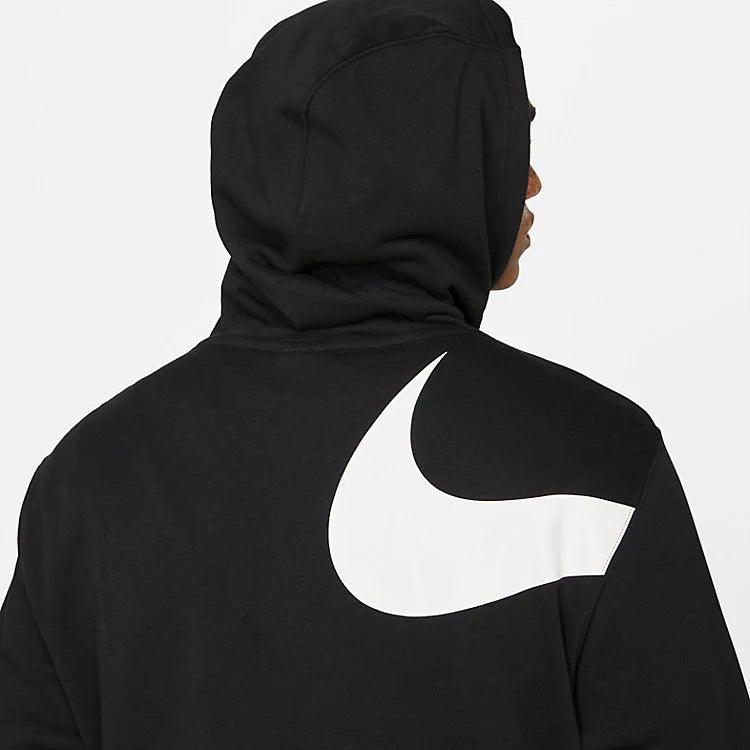 NikeSemi-Brushed Back Pullover Hoodie 'Black White'Men's dd6011-010