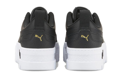 PUMA(GS) Mayze Leather 'Black Team Gold' 384527-02