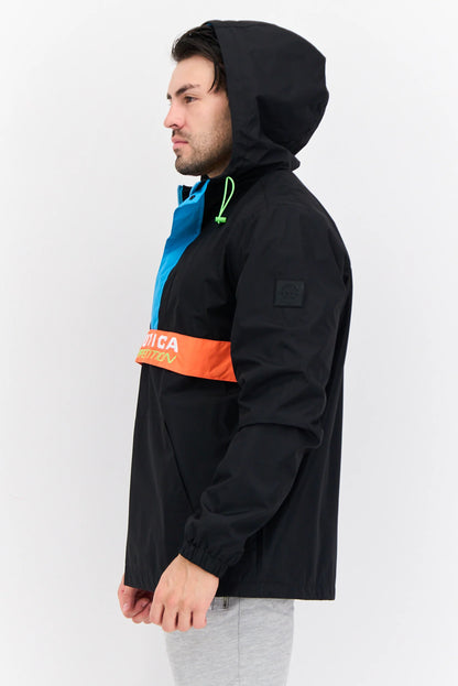 Nautica Men Brand Logo Hooded Jacket, Black nk01169(011)