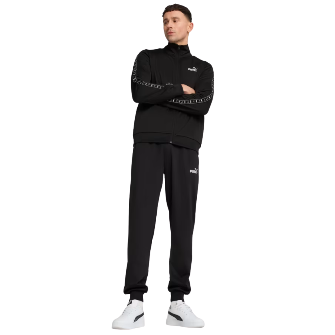Puma Poly Tape Suit Tracksuit Set Men Black 684853-01