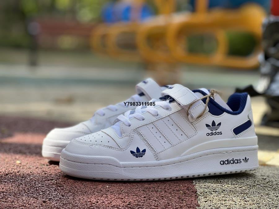 adidas originals Forum Low white and blue casual sneakers ho1673