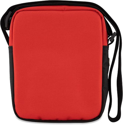 Lacoste Men's Shoulder Bag, Vertical Camera Bag, 100% Recycled Polyester nh4284nz red