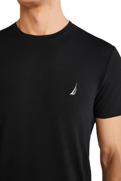 Nautica Men's Black Modal T-shirt - 95% Soft Texture  n1m01644
