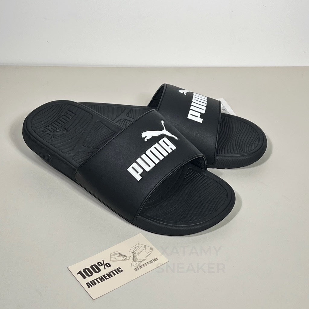 claquette puma noire et blanc  (389110 01)