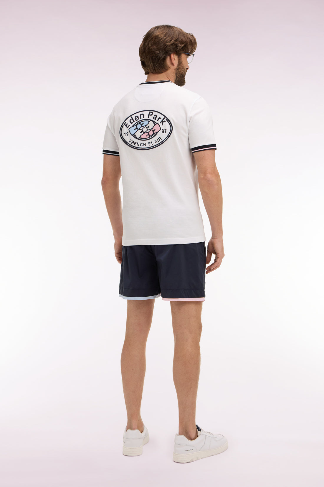 Maillot de bain bleu marine avec passepoil contrastant ,e26nblaimb0009 blf