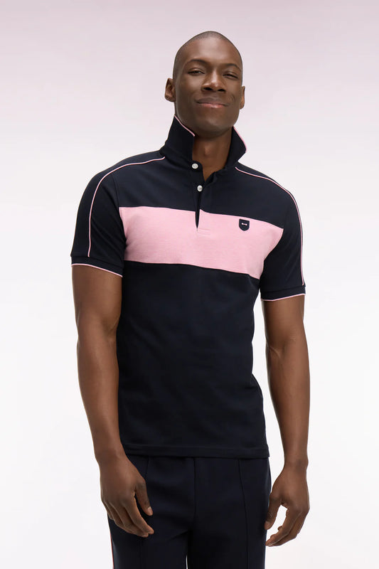 Polo rose en coton stretch à manches courtes  e26maipc0009 rom22