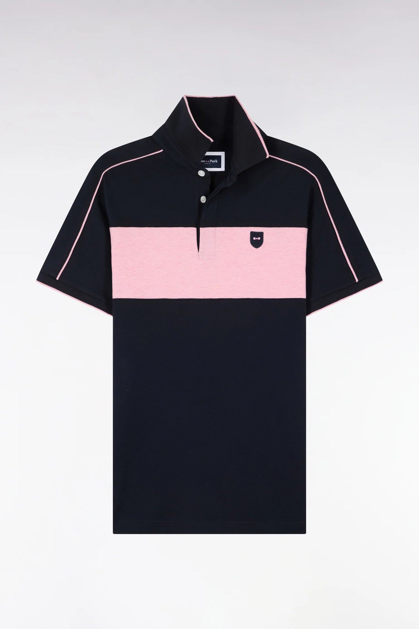 Polo rose en coton stretch à manches courtes  e26maipc0009 rom22