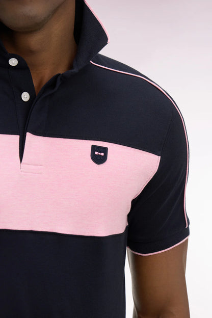 Polo rose en coton stretch à manches courtes  e26maipc0009 rom22