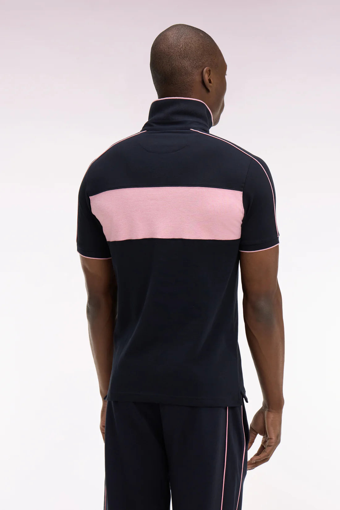 Polo rose en coton stretch à manches courtes  e26maipc0009 rom22