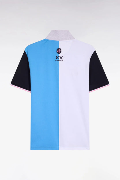 Polo XV de France à manches courtes en coton bleu  e26maipc0050 blm44