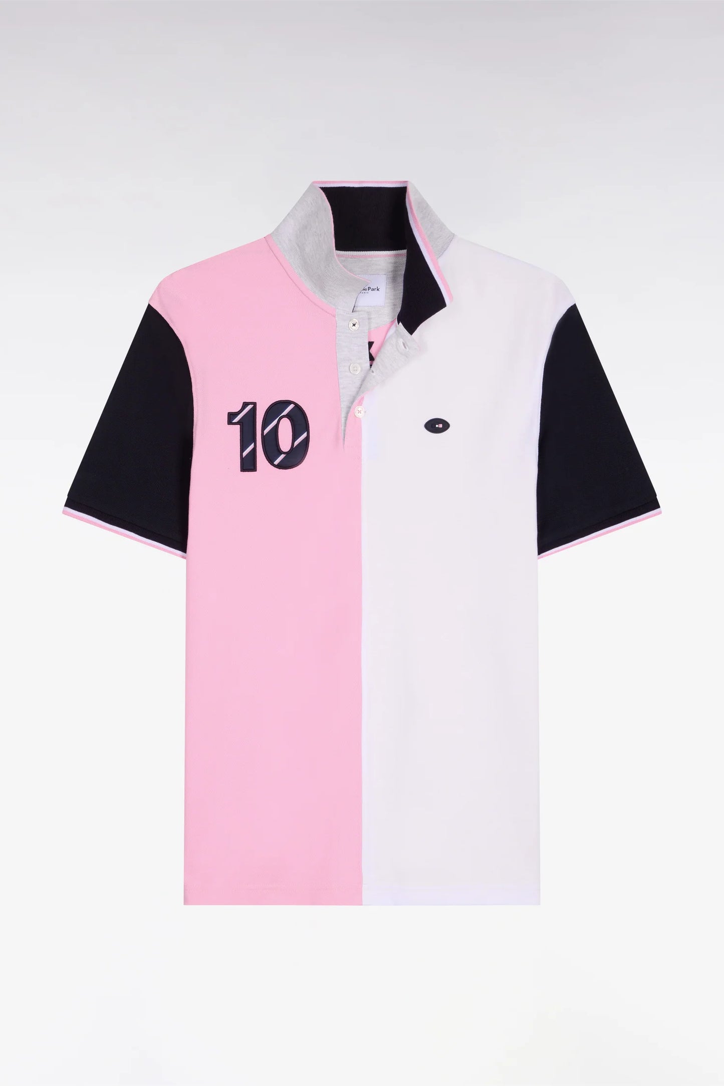 Polo XV de France à manches courtes en coton rose  e26maipc0050 rom