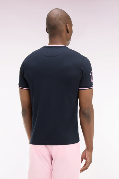 T-shirt à manches courtes en coton bleu marine, e26maitc0018 blf
