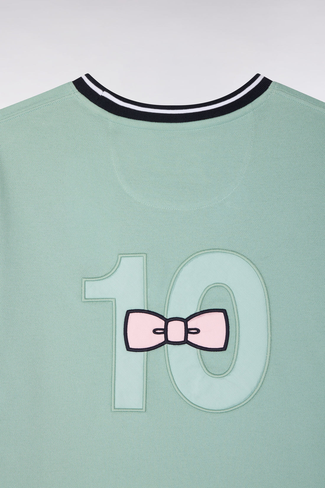 T-shirt à manches courtes en coton vert d'eau brodé, e26maitc0023 vem39