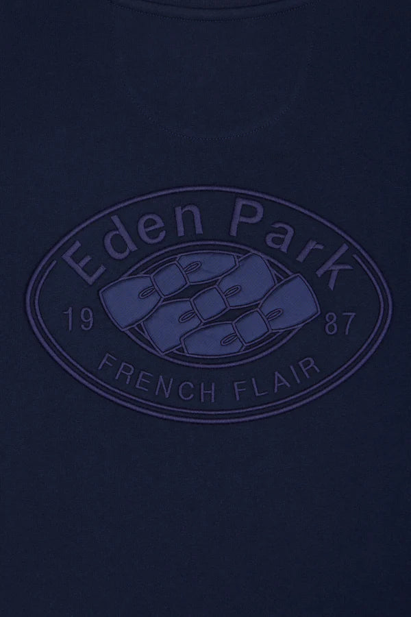 T-shirt à manches courtes en coton tricolore brodé, e26maitc0025 blf