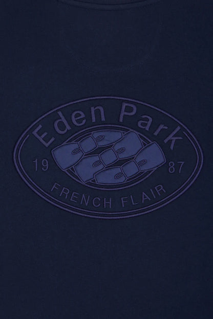 T-shirt à manches courtes en coton tricolore brodé, e26maitc0025 blf