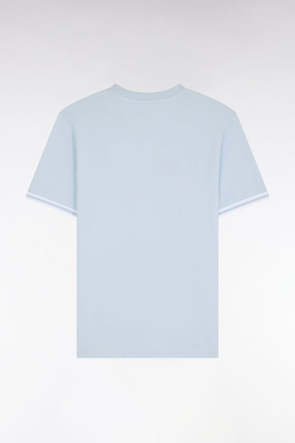 T-shirt en coton bleu ciel à manches courtes  e26maitc0031 vlc25