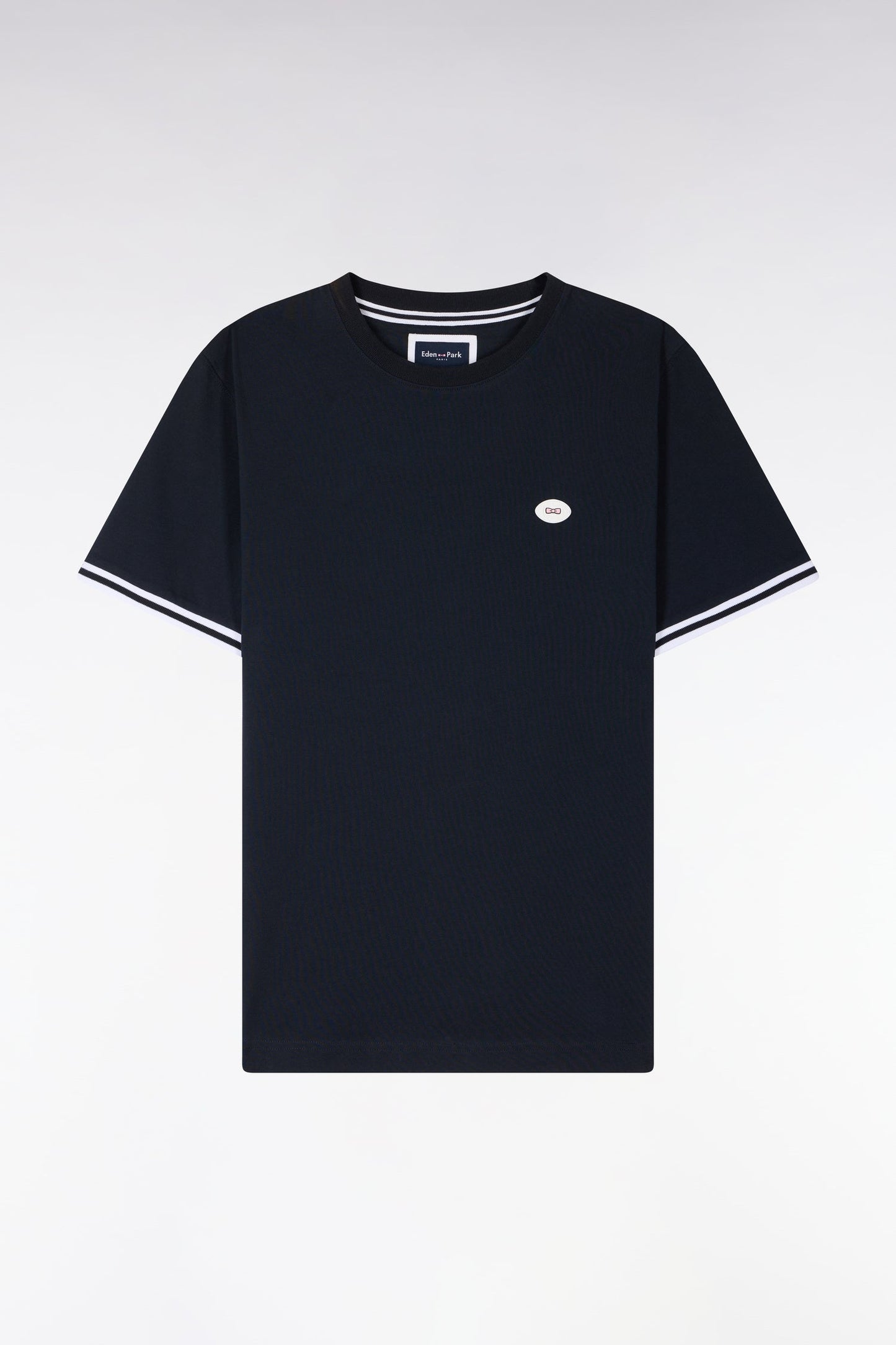 T-shirt bleu marine en coton, manches courtes e26maitc0031 blf