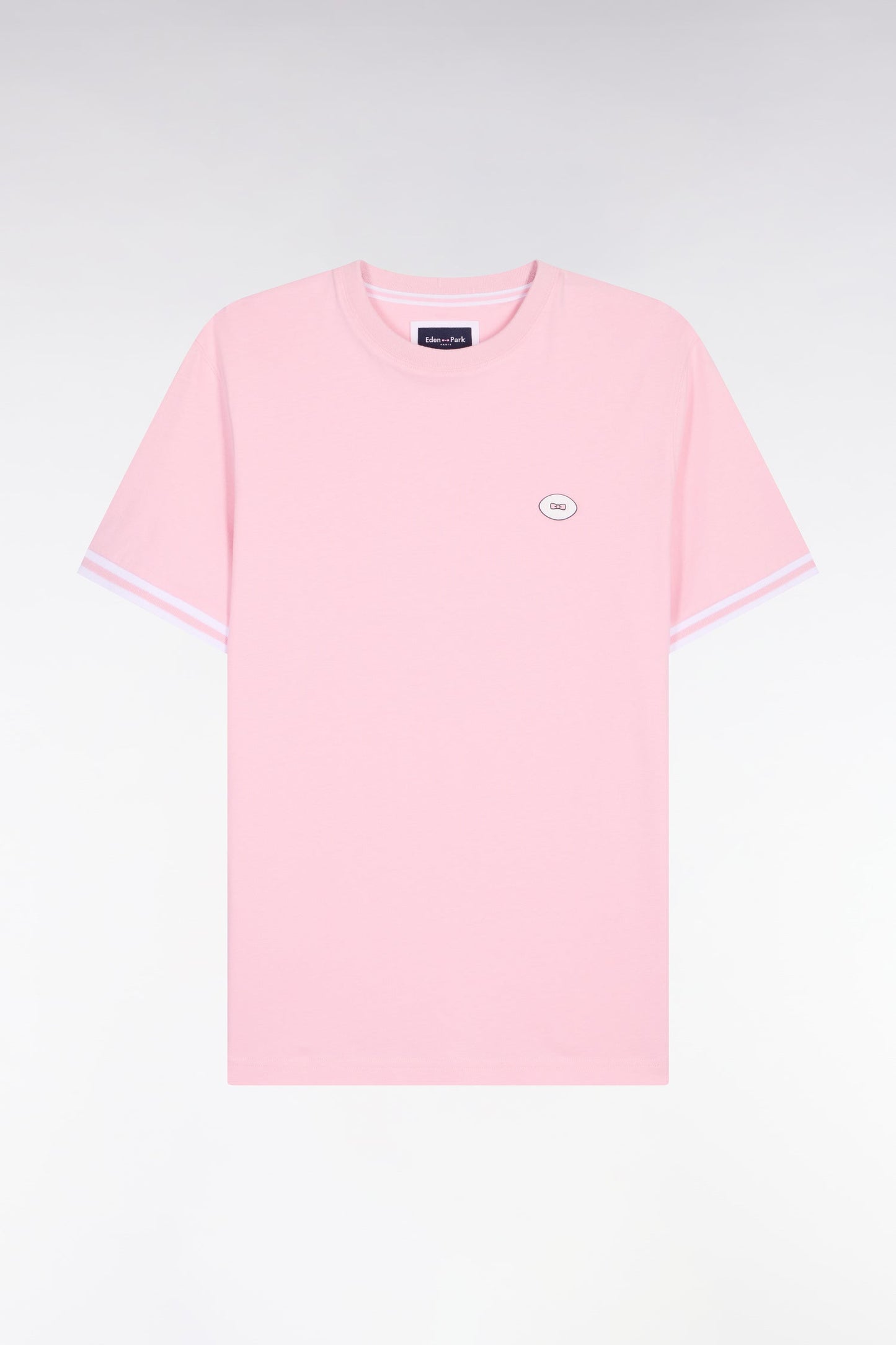T-shirt rose en coton à manches courtes et coupe classique e26maitc0031 roc16