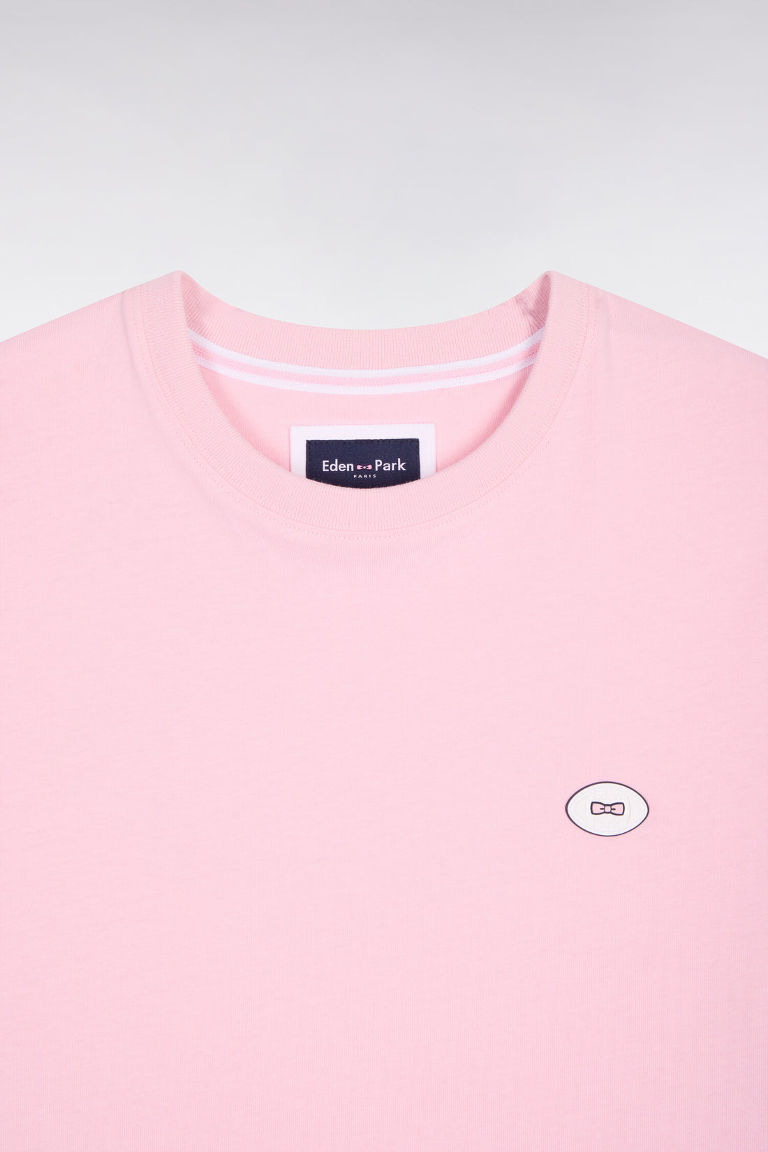 T-shirt rose en coton à manches courtes et coupe classique e26maitc0031 roc16