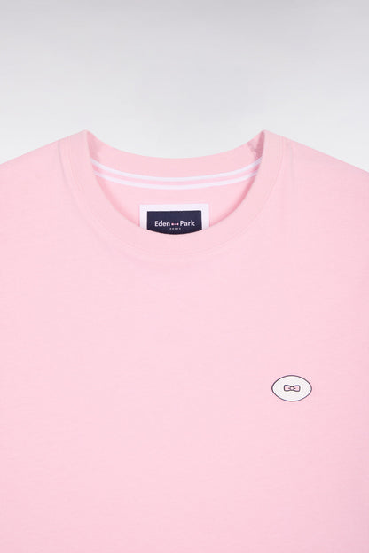 T-shirt rose en coton à manches courtes et coupe classique e26maitc0031 roc16