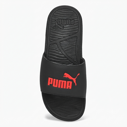 claquette puma noire et rouge  (389113-02)