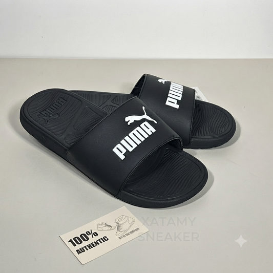 claquette puma noire et blanc  (389110 01)