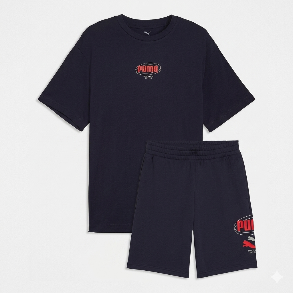 Puma ESS LOGO LAB STORY 1 SHORTS 10’’ TR 692023 16 692460 16 bleu nuit