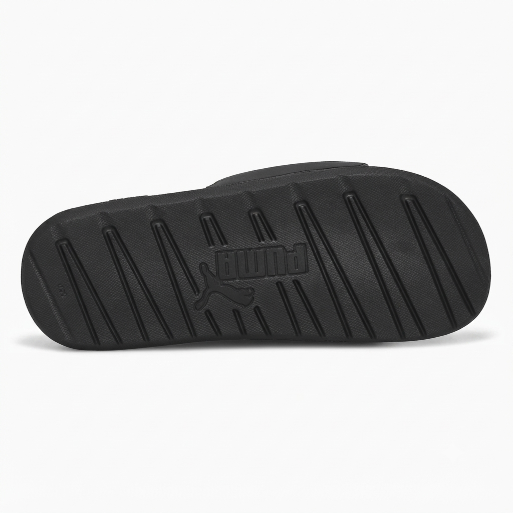 claquette puma noire et rouge  (389113-02)